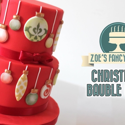 How to Make a Christmas Bauble Cake on Cake Central
