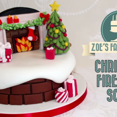 Snow Scene Chimney Cake on Cake Central