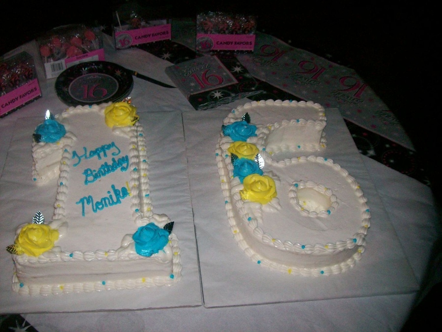 11x15 double layer WASC w/BC icing, cut outs. Cake for for my daughter's friend.