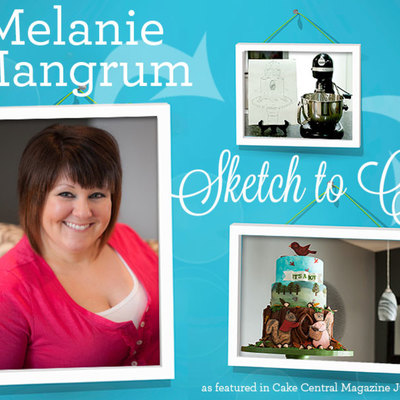 Sketch to Cake: Melanie Mangrum’s Beatrix Potter Cake on Cake Central