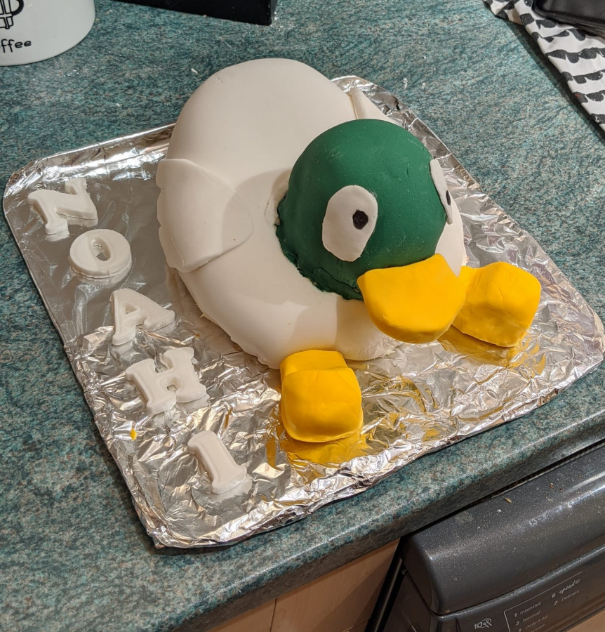 3D Duck Cake From Previous Post
