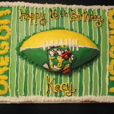 Oregon Ducks Football Birthday Cake Oregon Ducks Football Birthday Cake