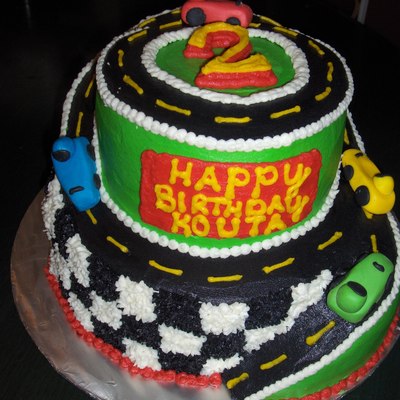 Racetrack Happy Birthday Cake Racetrack Happy Birthday Cake
