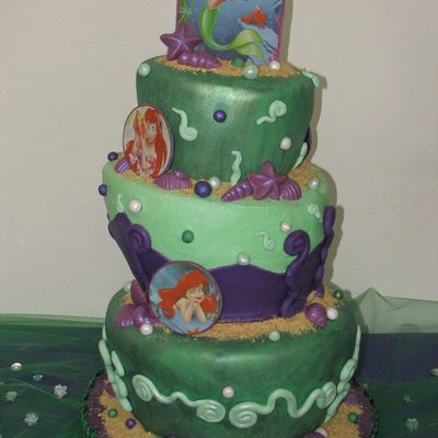 Whimsical Ariel B-Day Cake Whimsical Ariel B-Day Cake