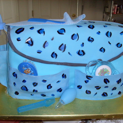 Blue Leopard Diaper Bag Blue Leopard Diaper Bag