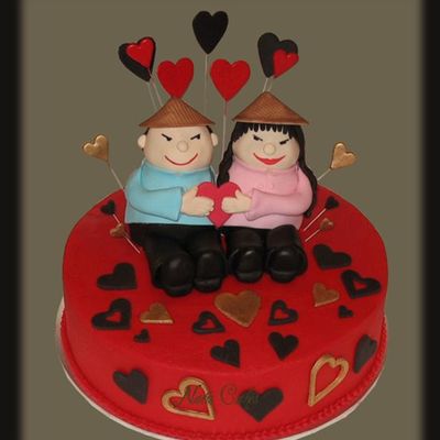 Asian Themed Anniversary Cake Asian Themed Anniversary Cake