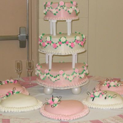 Pink Hearts Wedding Cake Pink Hearts Wedding Cake