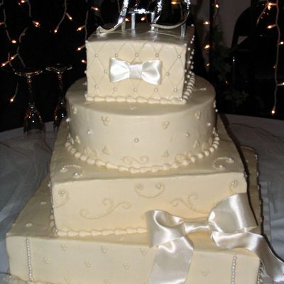 Pearls And Bows Wedding Cake Pearls And Bows Wedding Cake