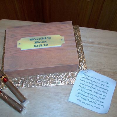 World's Best Dad Humidor Cake World's Best Dad Humidor Cake