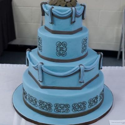 Blue And Brown Wedding Cake Blue And Brown Wedding Cake