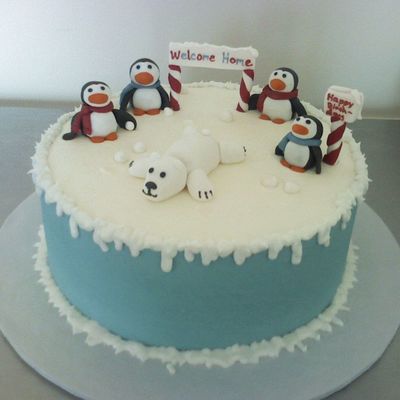 Penguin And Polar Bear Cake Penguin And Polar Bear Cake