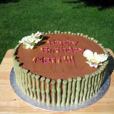 Bamboo Birthday Cake on Cake Central