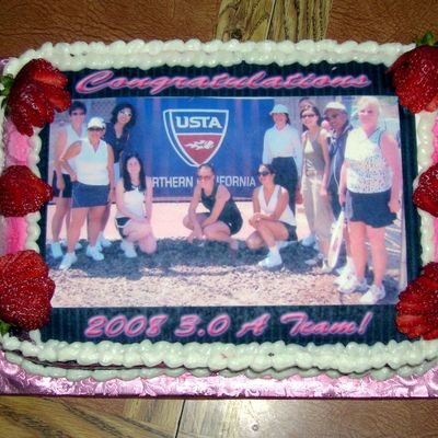 Tennis Group Edible Transfer Cake Tennis Group Edible Transfer Cake