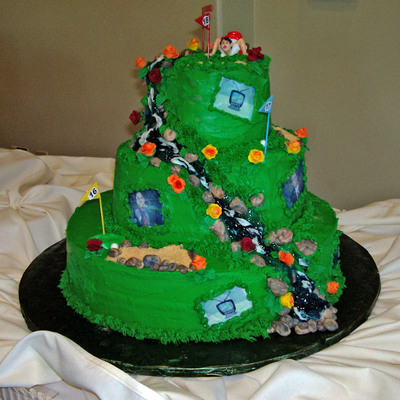3 Tier Golf Retirement Cake 3 Tier Golf Retirement Cake