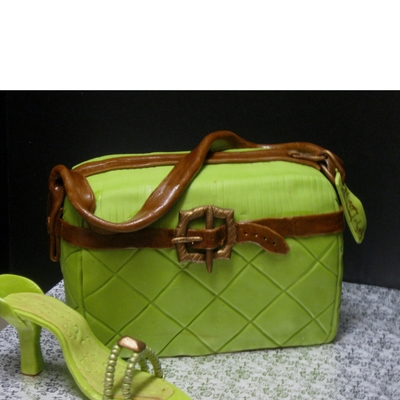 Green And Brown Purse & Shoe on Cake Central
