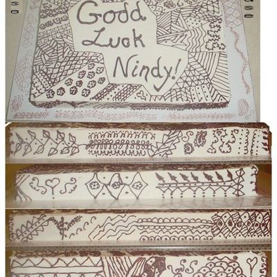 Nindy's Henna Design Going Away Cake Nindy's Henna Design Going Away Cake