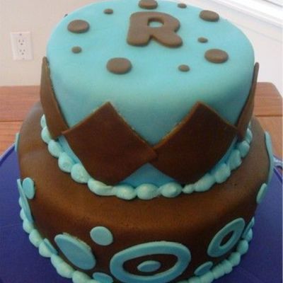 Turquoise And Brown Cake Turquoise And Brown Cake