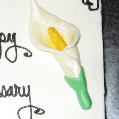 Chocolate Clay Calla Lily on Cake Central