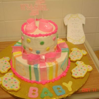 Baby Shower, Yellow, Pink, Rounds Baby Shower, Yellow, Pink, Rounds