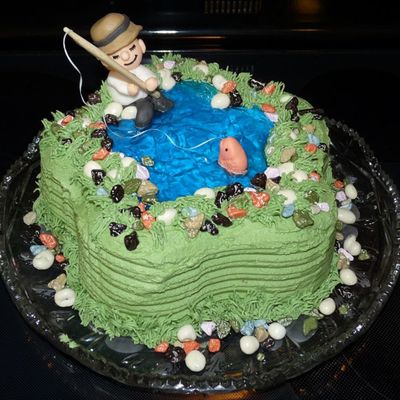 Happy Birthday Fishing Cake Happy Birthday Fishing Cake