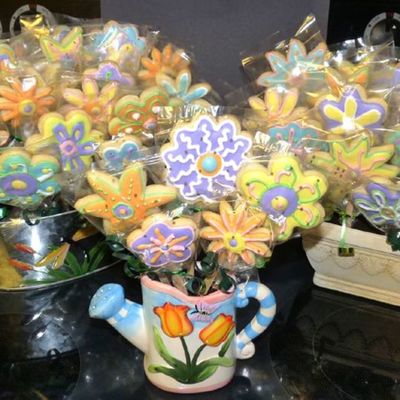 Flower Cookie Bouquets Flower Cookie Bouquets