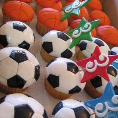 Soccer (Football) And Basketball Cupcakes Soccer (Football) And Basketball Cupcakes
