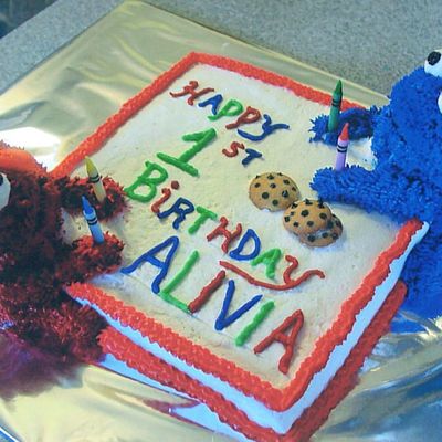Elmo Cookie Monster Cake Elmo Cookie Monster Cake