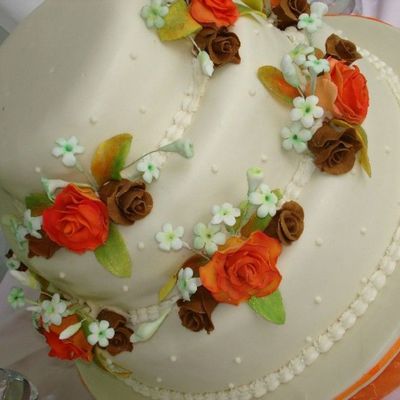 Autumn Colour Wedding Cake Autumn Colour Wedding Cake
