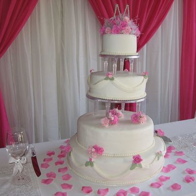 Pink Rose Wedding Cake Pink Rose Wedding Cake