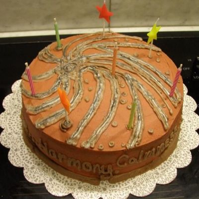 This Is The Other Cake I Made For My Best Friend Whose Favorite Tarot Card Is The Star This Is Two 9 Inch Round Deep Chocolate Almond Cake... on Cake Central