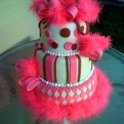 Pink And Brown Harlequin Funky Bridal Cake Pink And Brown Harlequin Funky Bridal Cake