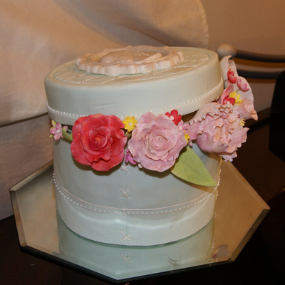 Hat Box Cake With Sugar Flowers on Cake Central