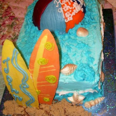 View One Of Beachball And Boards Cake View One Of Beachball And Boards Cake