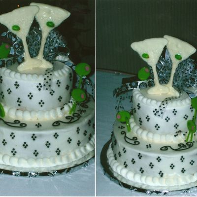Black And White Martini Cake Black And White Martini Cake