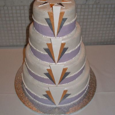 Art-Deco Style Wedding Cake. Art-Deco Style Wedding Cake.