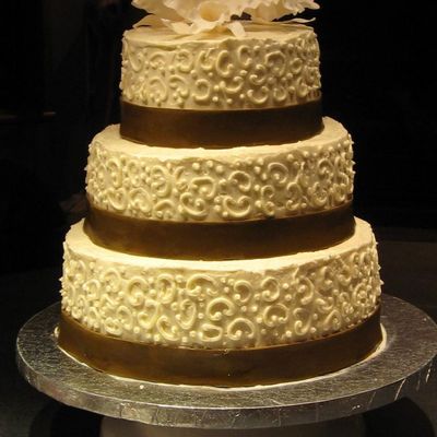 Orchid Wedding Cake on Cake Central
