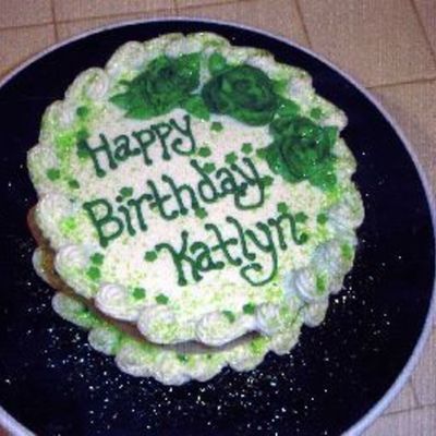Green Birthday Cake on Cake Central