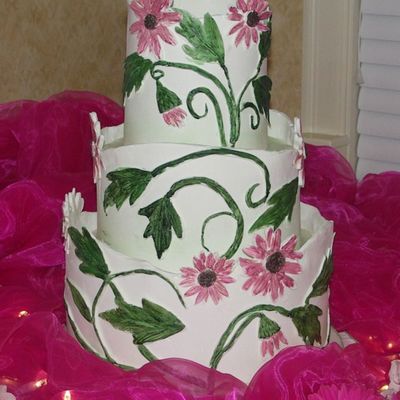 White Chocolate Covered Wedding Cake White Chocolate Covered Wedding Cake
