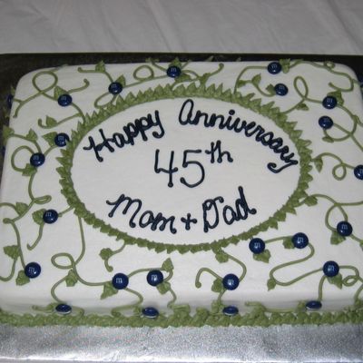45Th Anniversary Cake 45Th Anniversary Cake