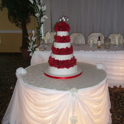 Wedding Cake With Roses Wedding Cake With Roses