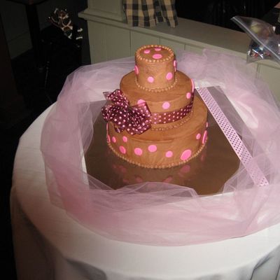 Brown And Pink Polka Dot Cake Brown And Pink Polka Dot Cake