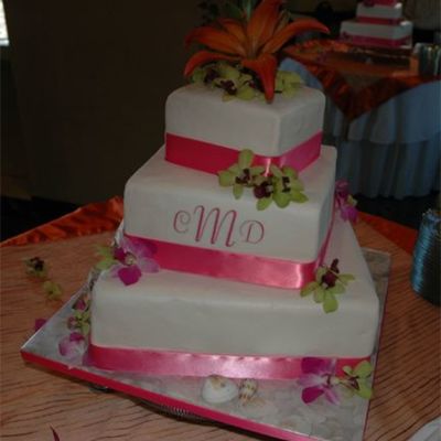 Tropical Wedding Cake on Cake Central