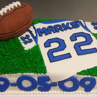 Football Graduation Cake Football Graduation Cake