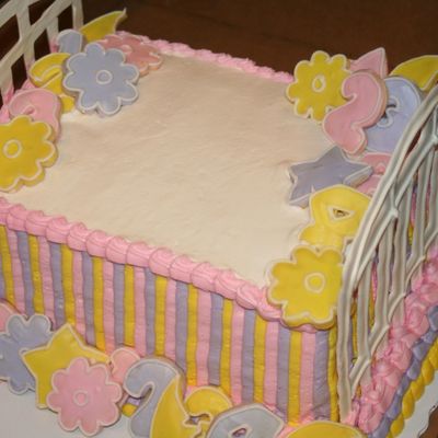Baby Girl Crib Cake Baby Girl Crib Cake