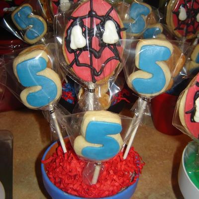 Spider Man Number 5 Cookies Spider Man Number 5 Cookies