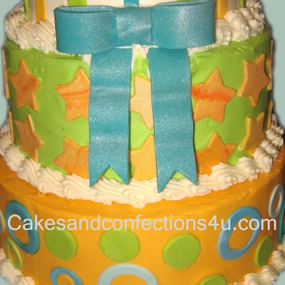 Sweet 16 3 Tier With Teal Bow Sweet 16 3 Tier With Teal Bow
