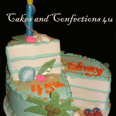 Front/side View Tropical Wedge/slice Cake Front/side View Tropical Wedge/slice Cake
