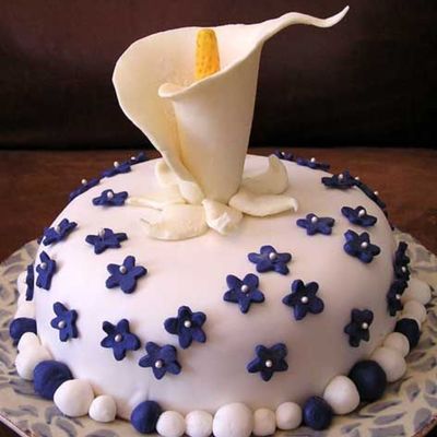 Calla Lily Birthday Cake on Cake Central