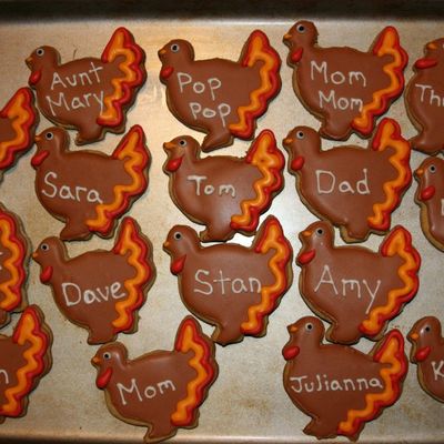 Thanksgiving Placecard Cookies Thanksgiving Placecard Cookies