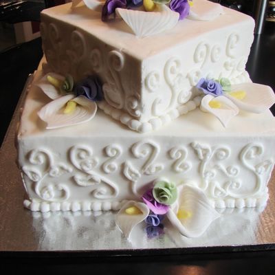Calla Lily And Tea Roses on Cake Central